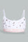 Redtag-Light-Pink-X-Floral-Print-Bra-(2Pack)-Non-Padded-Senior-Girls-9 to 14 Years