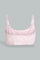 Redtag-Light-Pink-X-Floral-Print-Bra-(2Pack)-Non-Padded-Senior-Girls-9 to 14 Years