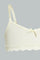 Redtag-Light-Yellow/White-Stripes-X-Light-Yellow-Bra-(2Pack)-Non-Padded-Senior-Girls-9 to 14 Years