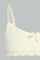 Redtag-Light-Yellow/White-Stripes-X-Light-Yellow-Bra-(2Pack)-Non-Padded-Senior-Girls-9 to 14 Years