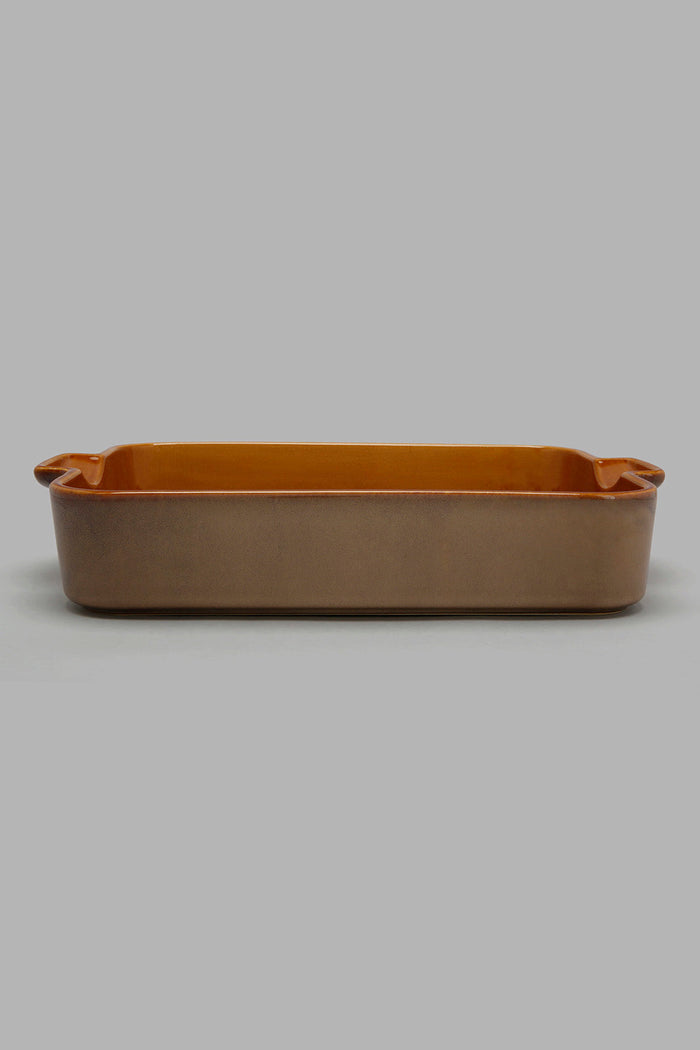 Redtag-Brown-Rectangle-Embossed-Baking-Dish-(Medium)-Colour:Brown,-DIN-HOME-SPUN-2,-Filter:Home-Dining,-HMW-DIN-Serving-Dish,-New-In,-New-In-HMW-DIN,-Non-Sale,-Section:Homewares,-W21B-Home-Dining-