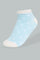 Redtag-Pink/Blue-Stripe-Polka-Yarn-Dyed-Ankle-Socks-(5-Pack)-365,-Colour:Assorted,-Filter:Women's-Clothing,-New-In,-New-In-Women,-Non-Sale,-Section:Women,-Women-Socks-Women's-