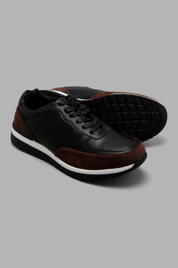 Redtag-Black-Color-Block-Sneaker-Character,-Colour:Black,-Filter:Men's-Footwear,-Men-Casual-Shoes,-New-In,-New-In-Men-FOO,-Non-Sale,-W21B-Men's-0