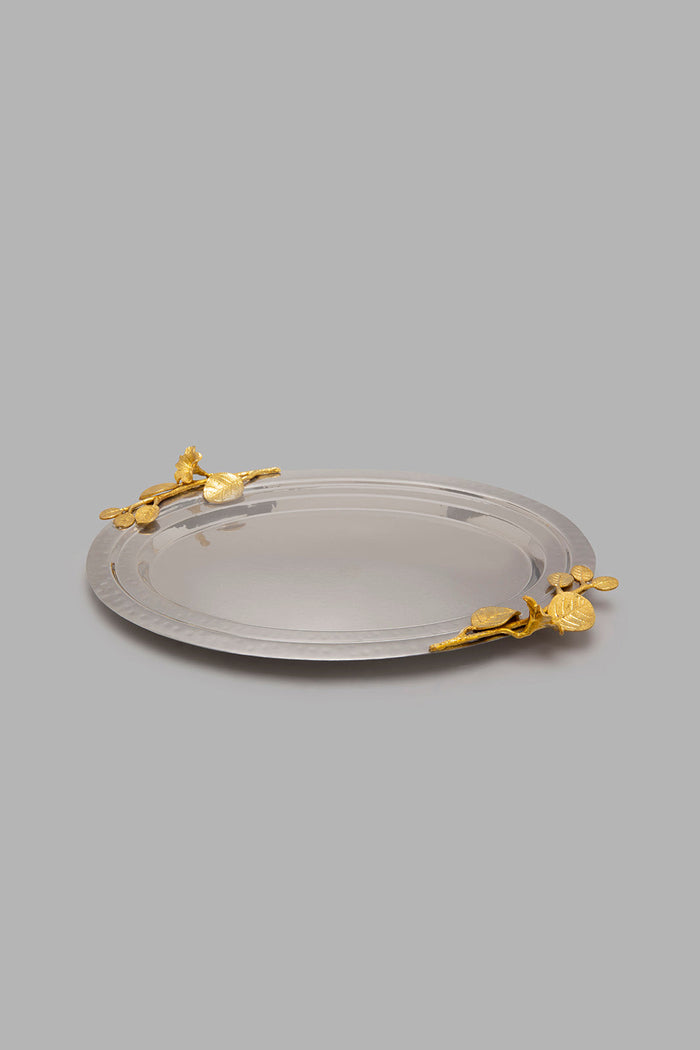 Redtag-Silver-Hammered-Oval-Tray-Trays-Home-Dining-