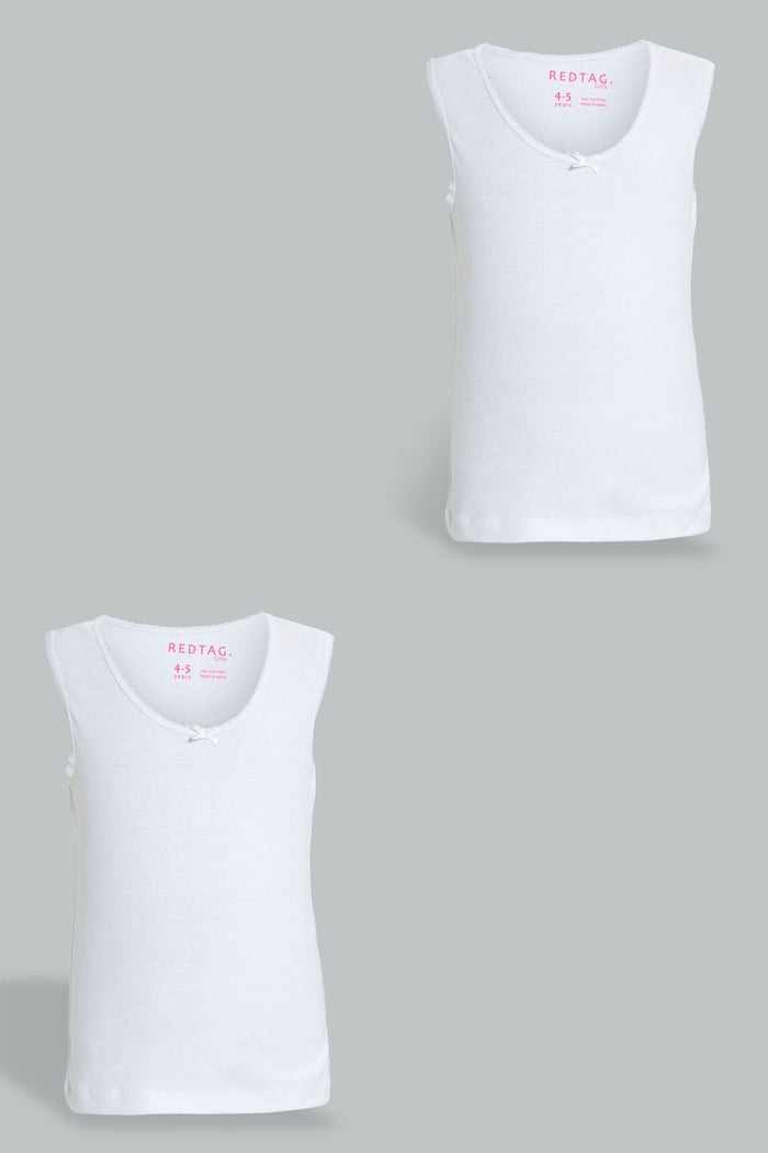 Redtag-White-2-Pc-Pack-1X1-Rib-Vest-365,-Colour:White,-Filter:Girls-(2-to-8-Yrs),-Girls-Vests,-New-In,-New-In-GIR,-Non-Sale,-Section:Kidswear-Girls-2 to 8 Years