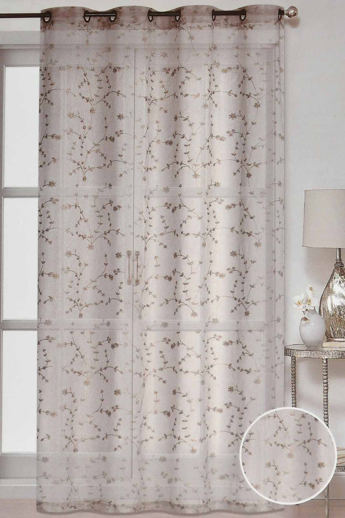 Redtag-Beige-1-Piece-Floral-Sheer-Curtain-Curtains-Home-Bedroom-