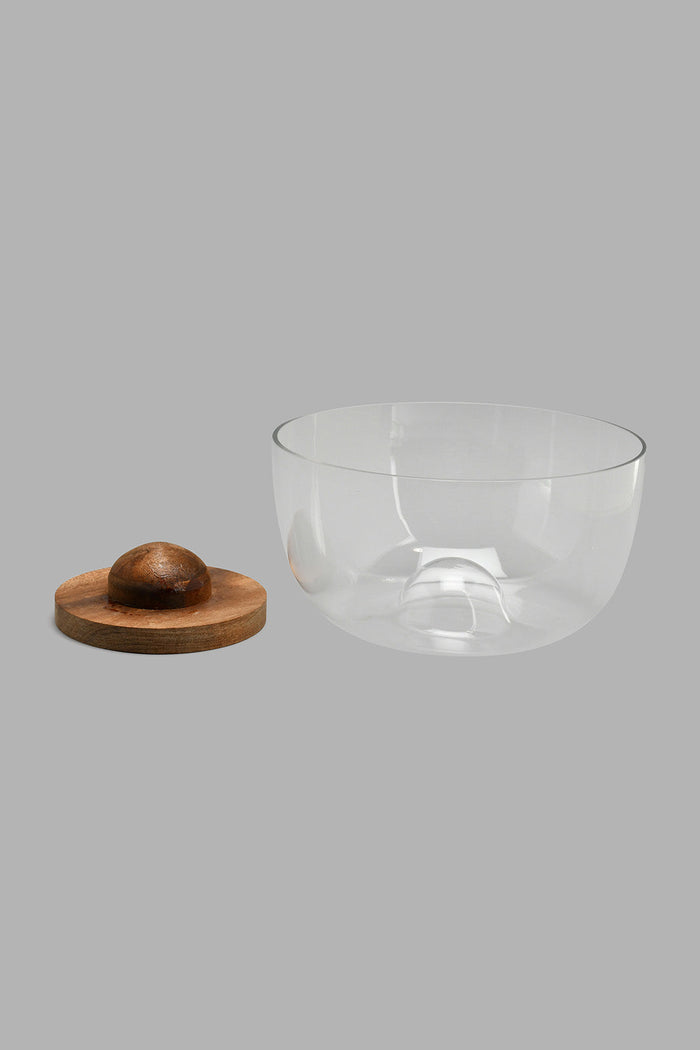 Redtag-Clear-Glass-Salad-Bowl-With-Wooden-Tray-Serving-Bowls-Home-Dining-