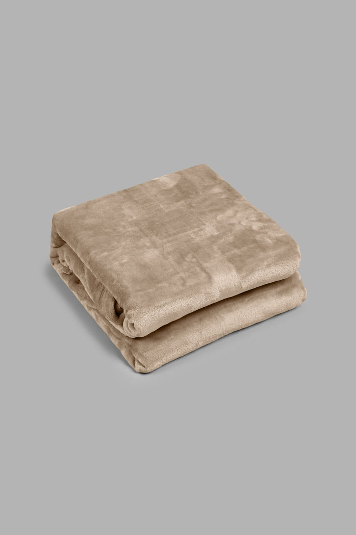 Redtag-Beige-Ultra-Soft-Blanket-(Double-Size)-Blankets-Home-Bedroom-