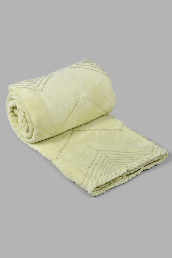 Redtag-Beige-Geometric-Foil-Print-Ultra-Soft-Blanket-(Double-Size)-Blankets-Home-Bedroom-