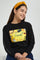 Redtag-Black-Photographic-Highneck-Brushed-Sweatshirt-Sweatshirts-Senior-Girls-9 to 14 Years