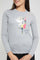 Redtag-Mid-Grey-L/S-Floral-Graphic-T-Shirt-Long-Sleeves-Senior-Girls-9 to 14 Years