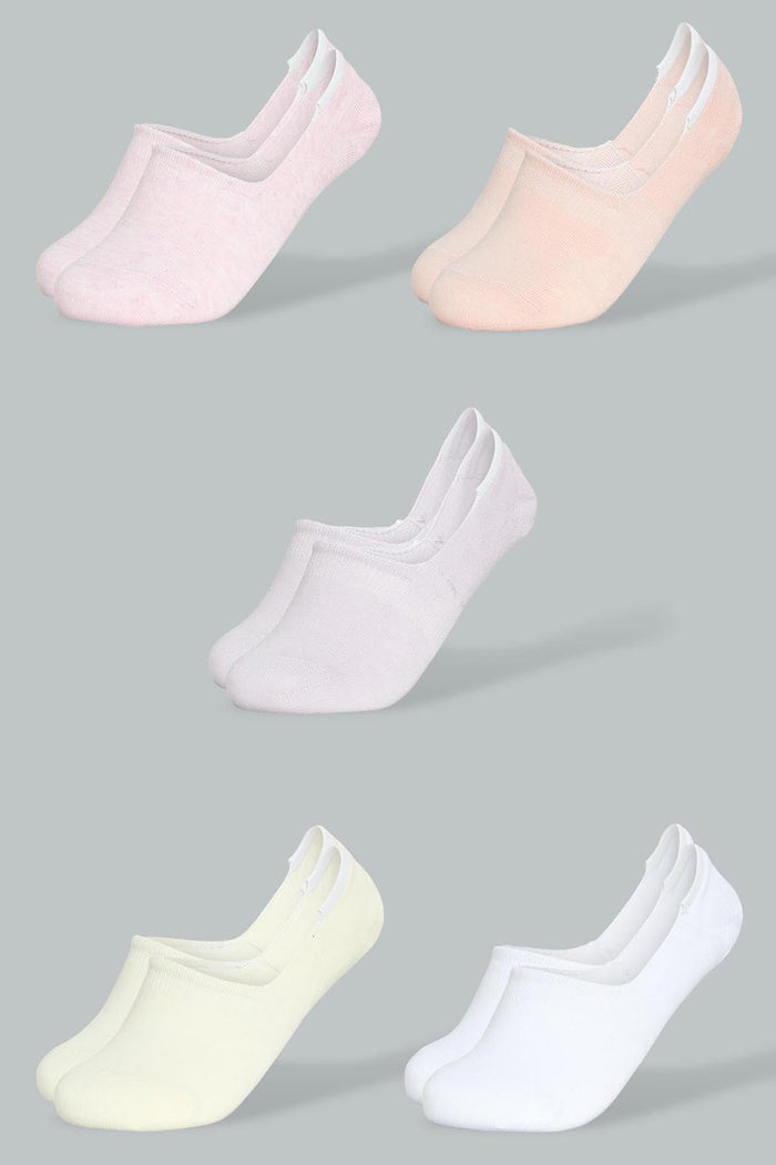 Redtag-Assorted-Plain-Invisible-Socks-(5-Pack)-Ankle-Length-Women's-