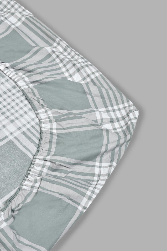 Redtag-Grey-Stripe-Printed-Fitted-Sheet(King-Size)-Fitted-Sheets-Home-Bedroom-
