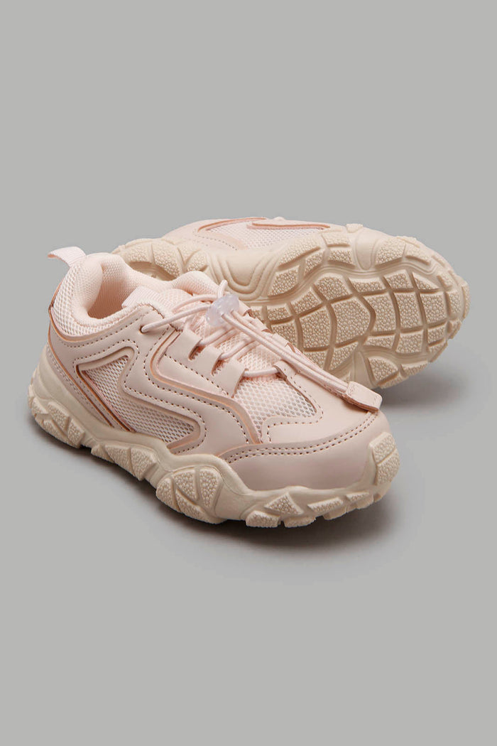 Redtag-Pink-Buckle-Lace-Trainer-Colour:pink,-Filter:Girls-Footwear-(3-to-5-Yrs),-GIR-Trainers,-New-In,-New-In-GIR-FOO,-Non-Sale,-S22A,-Section:Kidswear-Girls-3 to 5 Years
