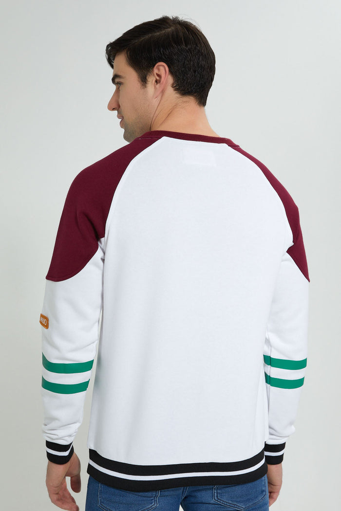Redtag-White-Raglan-Sleeve-Sweatshirt-Sweatshirts-Men's-0