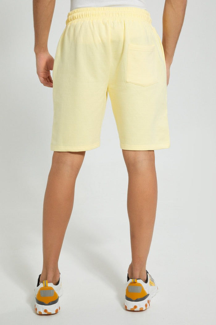 Redtag-Yellow-Pull-On-Resort-Shorts-Active-Shorts-Men's-