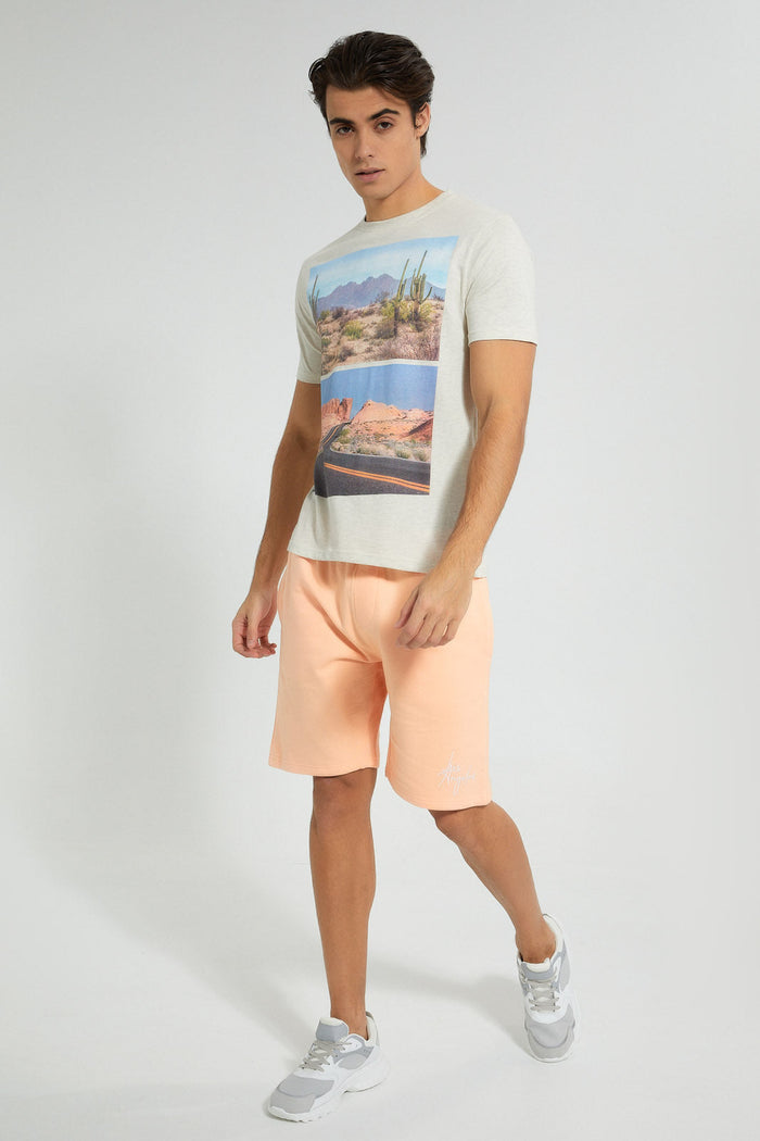 Redtag-Orange-Pull-On-Resort-Shorts-Active-Shorts-Men's-