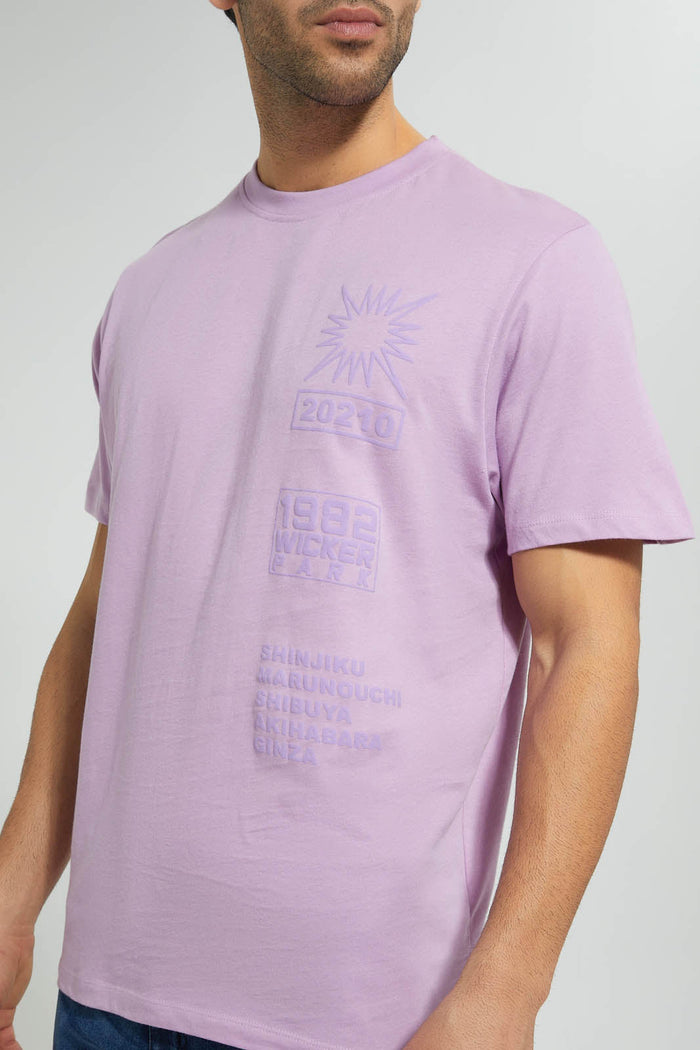 Redtag-Purple-Printed-T-Shirt-Graphic-Prints-Men's-