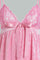 Redtag-Pink-Plain-Babydoll-With-Lace-Babydolls-Women's-