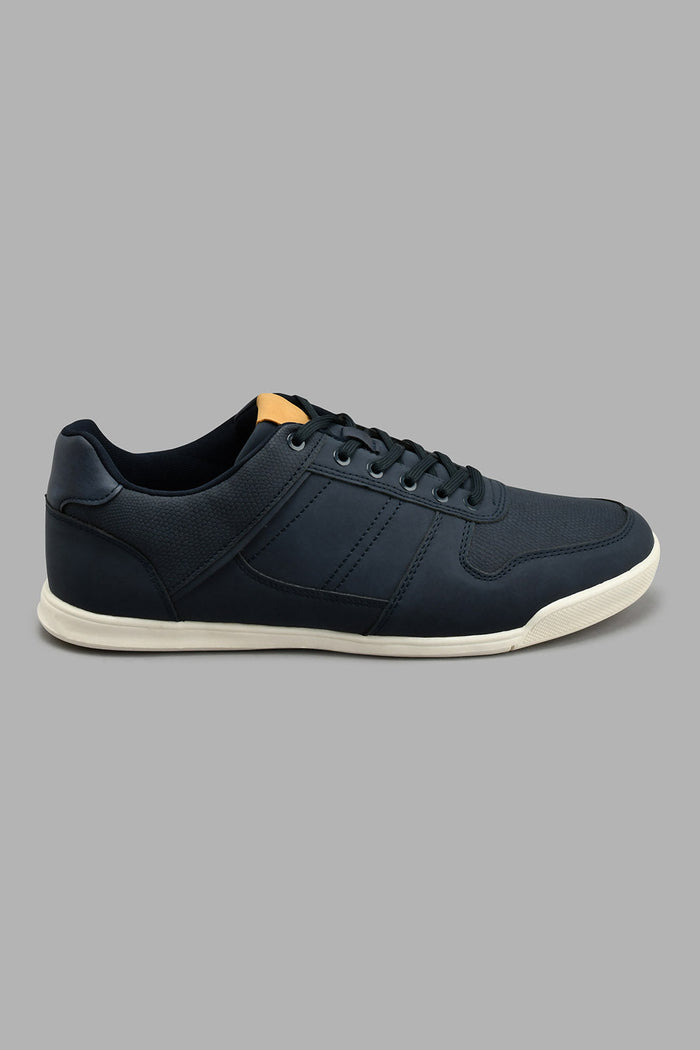 Redtag-Navy-Textured-Sneaker-Colour:Navy,-Filter:Men's-Footwear,-Men-Casual-Shoes,-New-In,-New-In-Men-FOO,-Non-Sale,-S22A,-Section:Men-Men's-