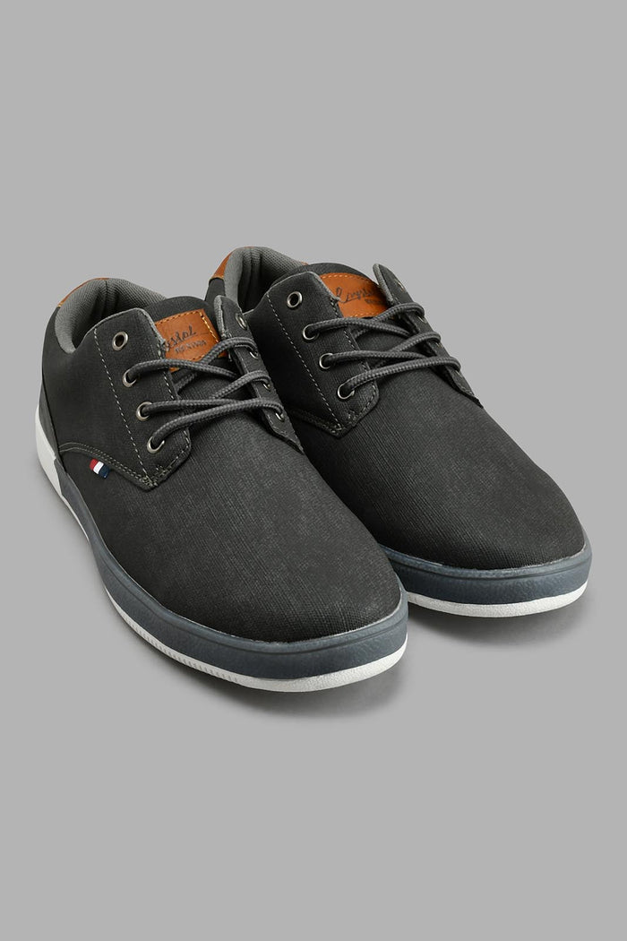 Redtag-Grey-Textured-Plimsoll-Colour:Grey,-Filter:Men's-Footwear,-Men-Casual-Shoes,-New-In,-New-In-Men-FOO,-Non-Sale,-S22A,-Section:Men-Men's-