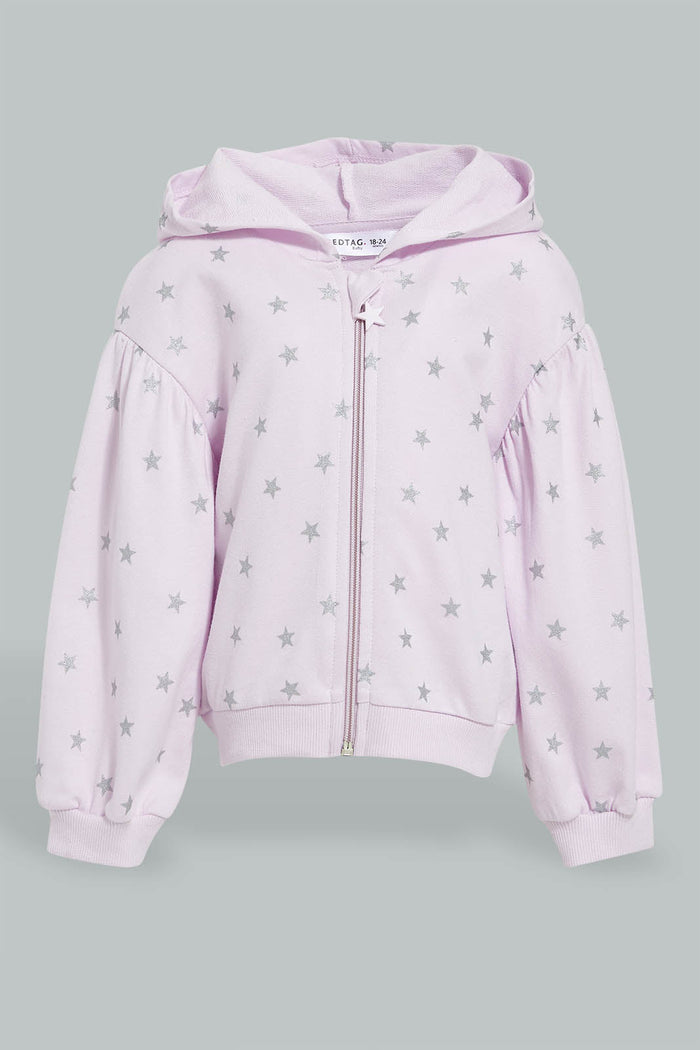 Redtag-Lilac-Hooded-Sweat-Top-Sweatshirts-Infant-Girls-3 to 24 Months