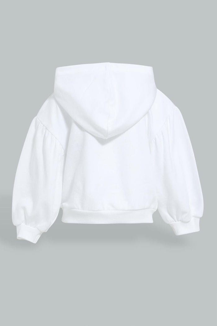 Redtag-White-Hooded-Sweat-Top-Sweatshirts-Infant-Girls-3 to 24 Months