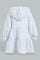 Redtag-Grey-Cut-And-Sew-Hooded-Dress-Dresses-Infant-Girls-3 to 24 Months