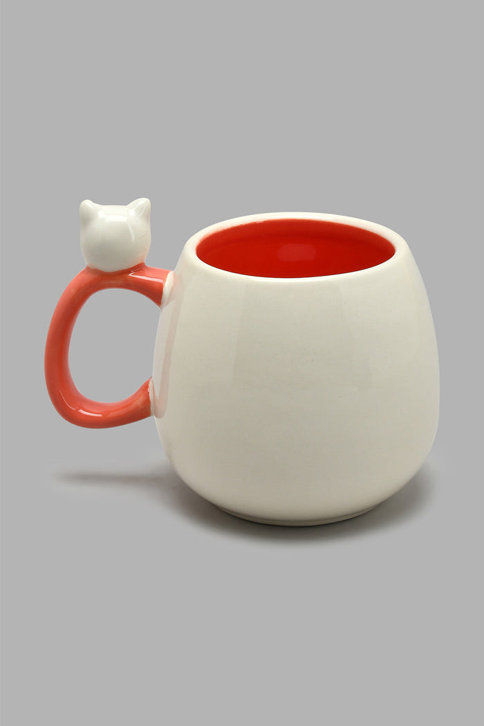 Redtag-White-Cat-Mug-Mugs-Home-Dining-