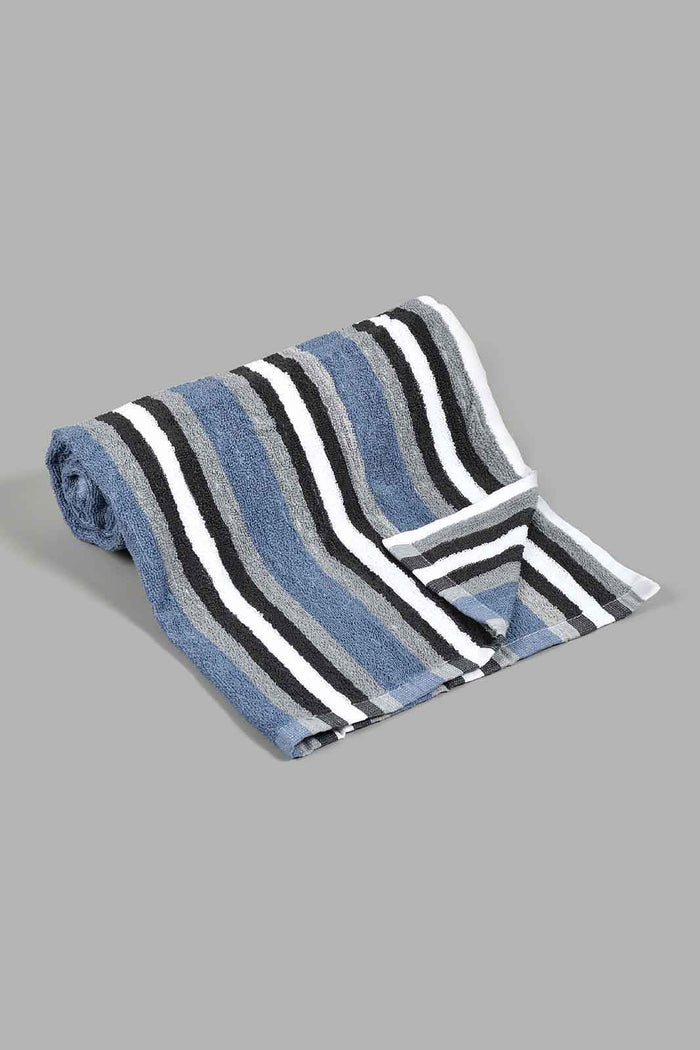 Redtag-Grey-Stripe-Bath-Towel-Bath-Towels-Home-Bathroom-