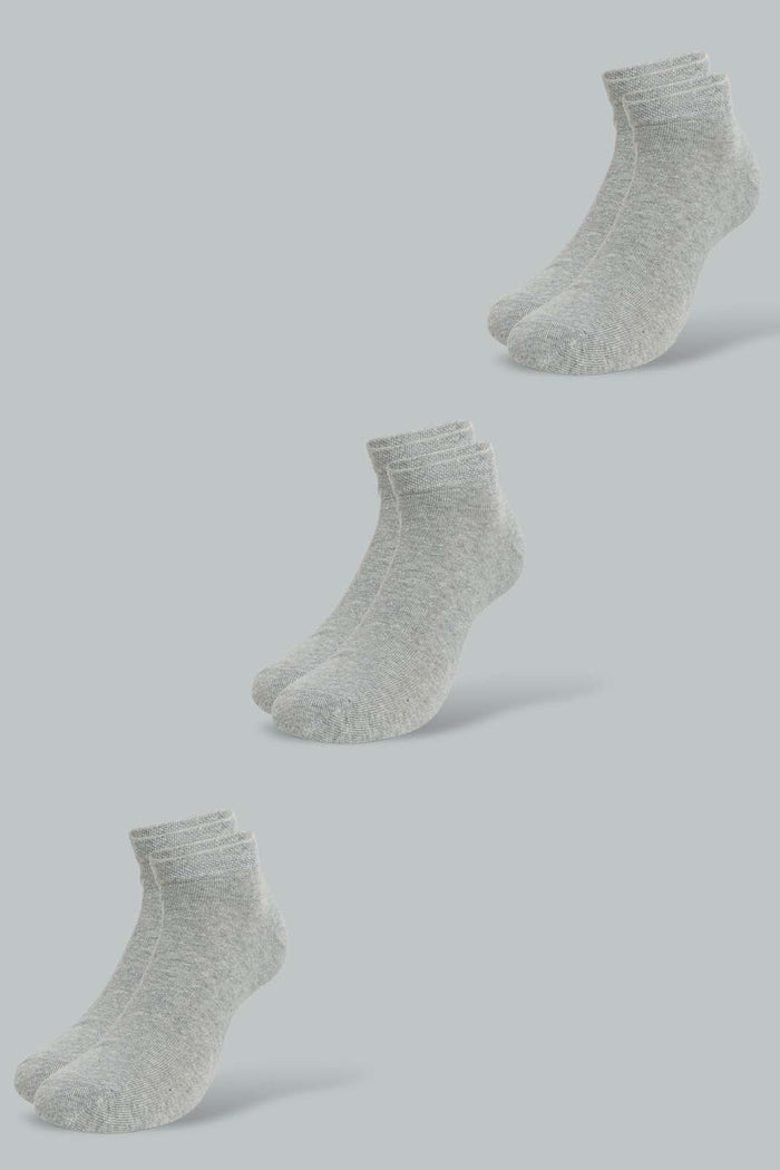 Redtag-Grey-3Pk-Men'S-Ankle-Socks-Ankle-Socks-Men's-