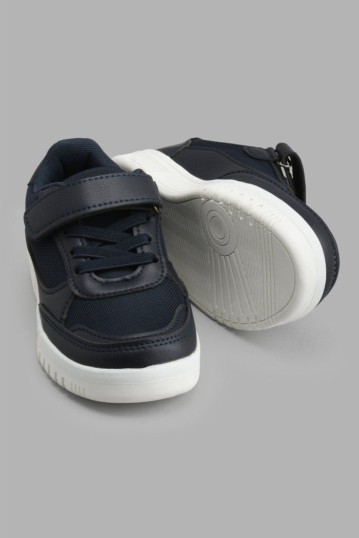 Redtag-Navy-Fabric-Block-Skate-Shoes-Skate-Shoes-Boys-3 to 5 Years