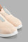 Redtag-Pale-Pink-Flyknit-Slip-On-Trainer-Slip-Ons-Senior-Girls-5 to 14 Years