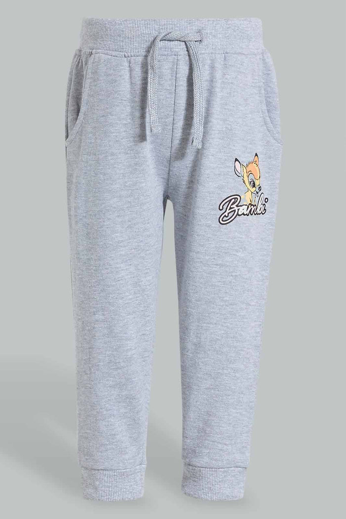 Redtag-Grey-Bambi-Trackpant-Joggers-Infant-Girls-3 to 24 Months