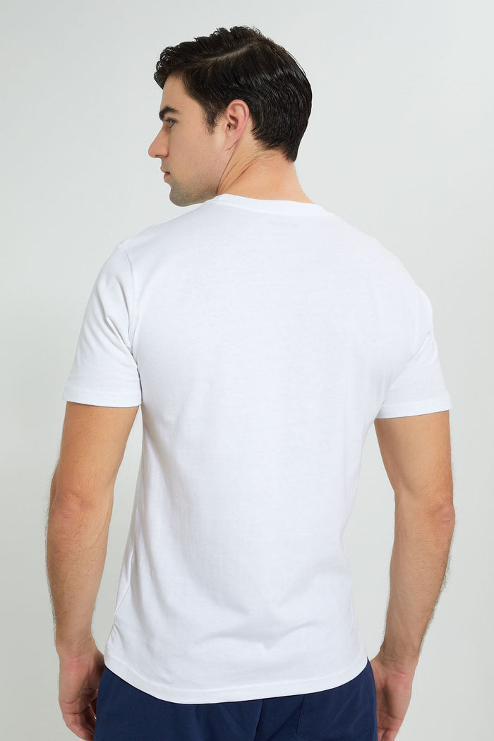 Redtag-White-Graphic-T-Shirt-Graphic-Prints-Men's-