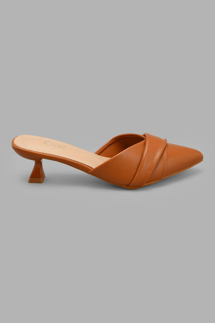 Redtag-Tan-Pleat-Closed-Toe-Mule-Court-Shoes-Women's-