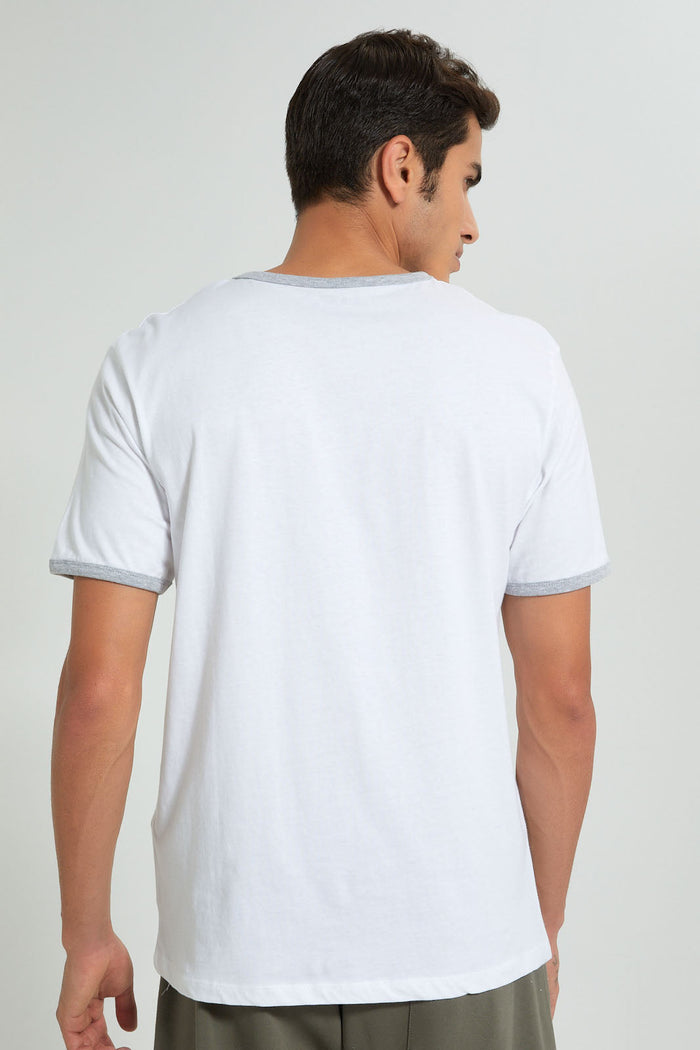 Redtag-White-Colorado-T-Shirt-Graphic-Prints-Men's-