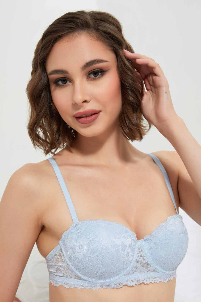 Redtag-Mint/Pink/Lt-Blue-Plain-Lace-Padded-Balconette-Bra-(3-Pack)-APL,-Bundle,-Category:Bras,-Colour:Assorted,-Deals:2-For-90,-Deals:New-In,-Filter:Women's-Clothing,-New-In-Women-APL,-Non-Returnable,-S22D,-Section:Women,-Women-Bras--