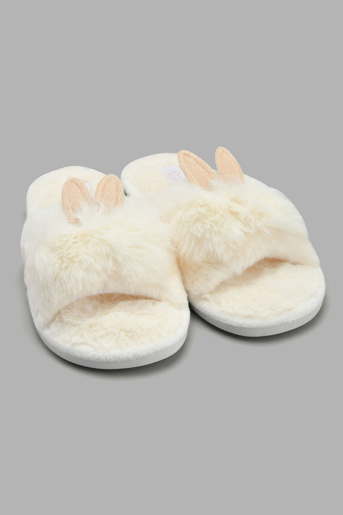 Redtag-White-Bunny-Ears-Slipper-Slippers-Women's-