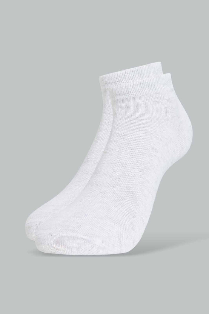 Redtag-Blue-Melange/Ash-Grey-Melange/Light-Grey-Melange-Ankle-Socks-(3-Pack)-365,-Category:Socks,-Colour:Assorted,-Deals:New-In,-Filter:Women's-Clothing,-New-In-Women-APL,-Non-Sale,-Section:Women,-Women-Socks--