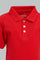 Redtag-Red-Tipping-Color-Pique-Short-Sleeve-Polo-Polo-Shirts-Infant-Boys-3 to 24 Months