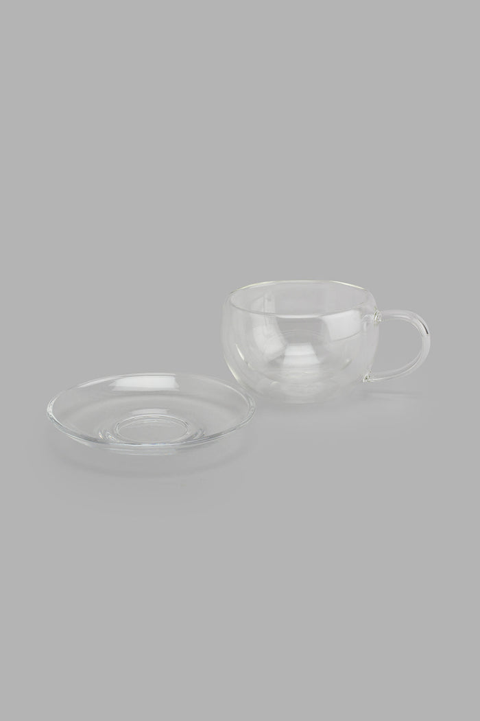 Redtag-Clear-Double-Wall-Cup-And-Saucer-Cup-And-Saucer-Home-Dining-