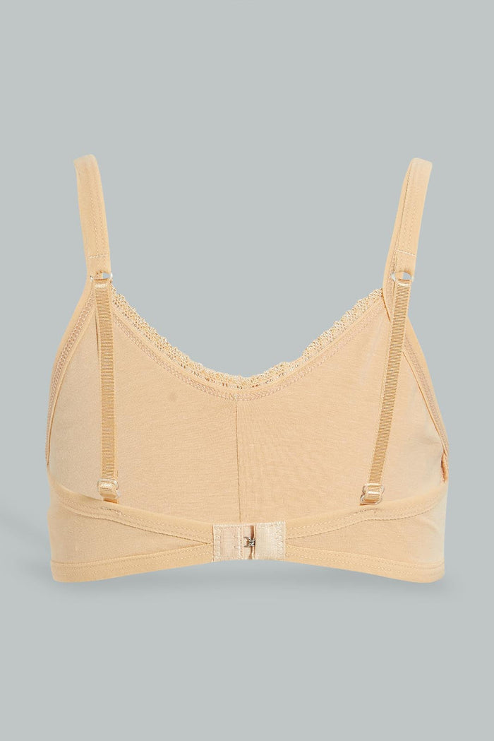 Redtag-Beige/White-Bra-(2Pack)-365,-Character,-Colour:Assorted,-ESS,-Filter:Senior-Girls-(9-to-14-Yrs),-GSR-Bras,-New-In,-New-In-GSR,-Non-Sale,-Section:Kidswear-Senior-Girls-9 to 14 Years