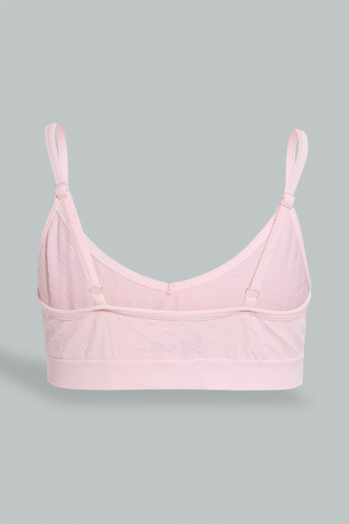 Redtag-White/Pink-Jacquard-Bra-(2Pack)-365,-Colour:Assorted,-Filter:Senior-Girls-(9-to-14-Yrs),-GSR-Bras,-New-In,-New-In-GSR,-Non-Sale,-Section:Kidswear-Senior-Girls-9 to 14 Years