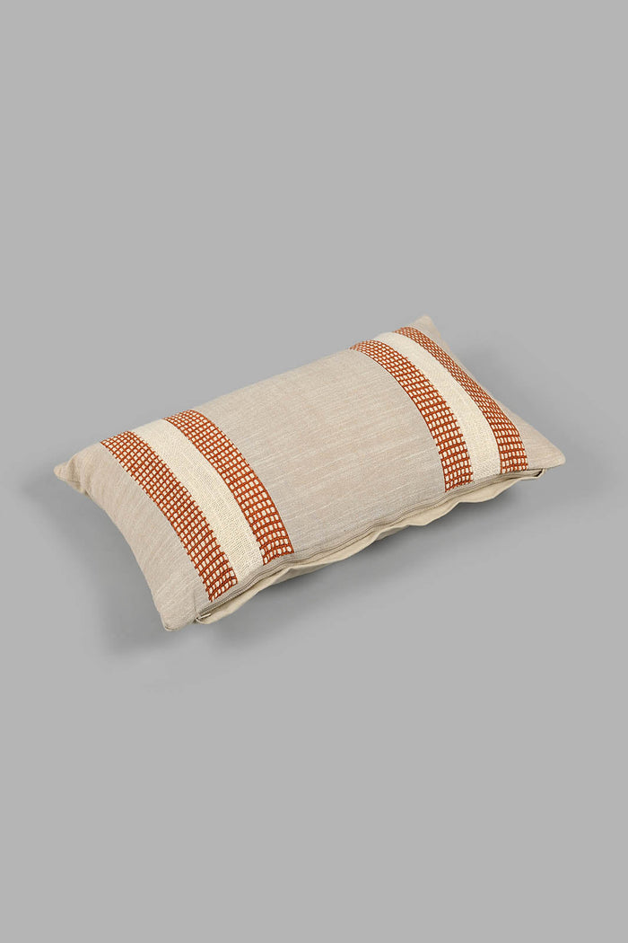 Redtag-Beige-Woven-Cushion-Colour:Beige,-Filter:Home-Bedroom,-HMW-BED-Cushions,-New-In,-New-In-HMW-BED,-Non-Sale,-S22A,-Section:Homewares-Home-Bedroom-