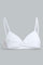 Redtag-White/Black-Padded-Bra-(2Pack)-Padded-Senior-Girls-9 to 14 Years