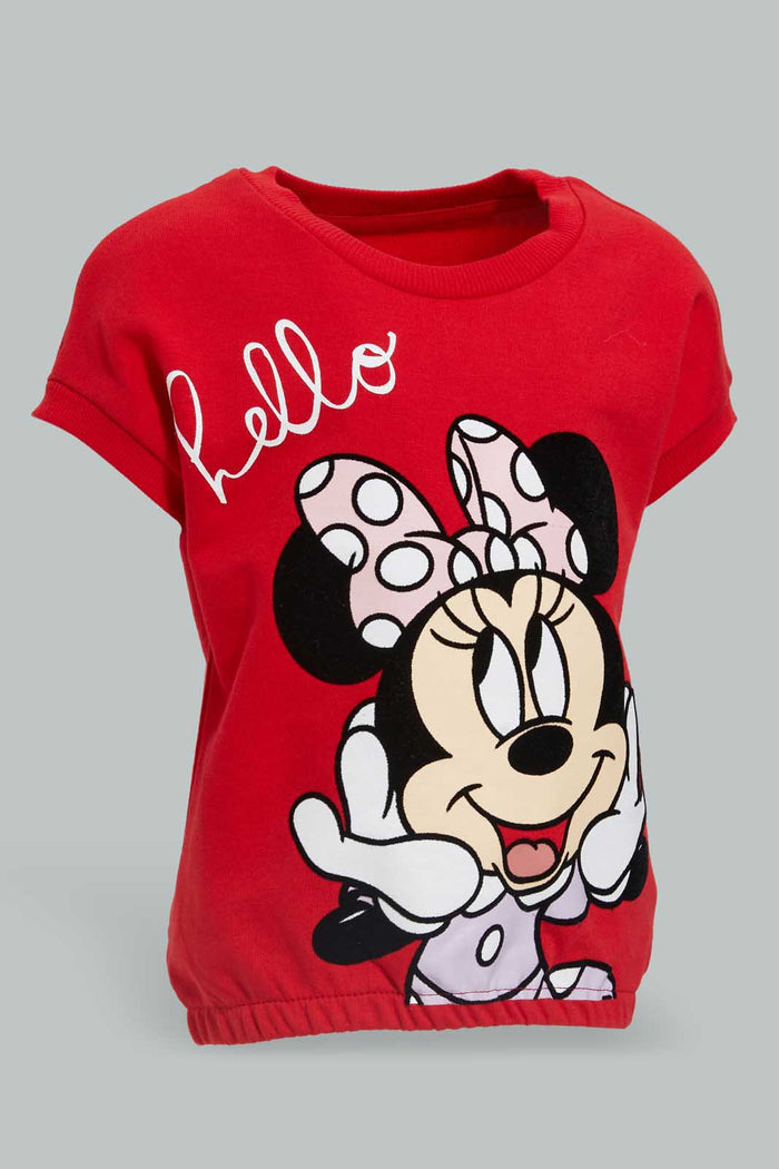 Redtag-Red-Mini-Sweat-T-Shirt-All-Over-Prints-Infant-Girls-3 to 24 Months