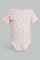 Redtag-Pink-Bunny-5-Piece-Pack-Body-Suit-Bodysuits-Baby-0 to 12 Months