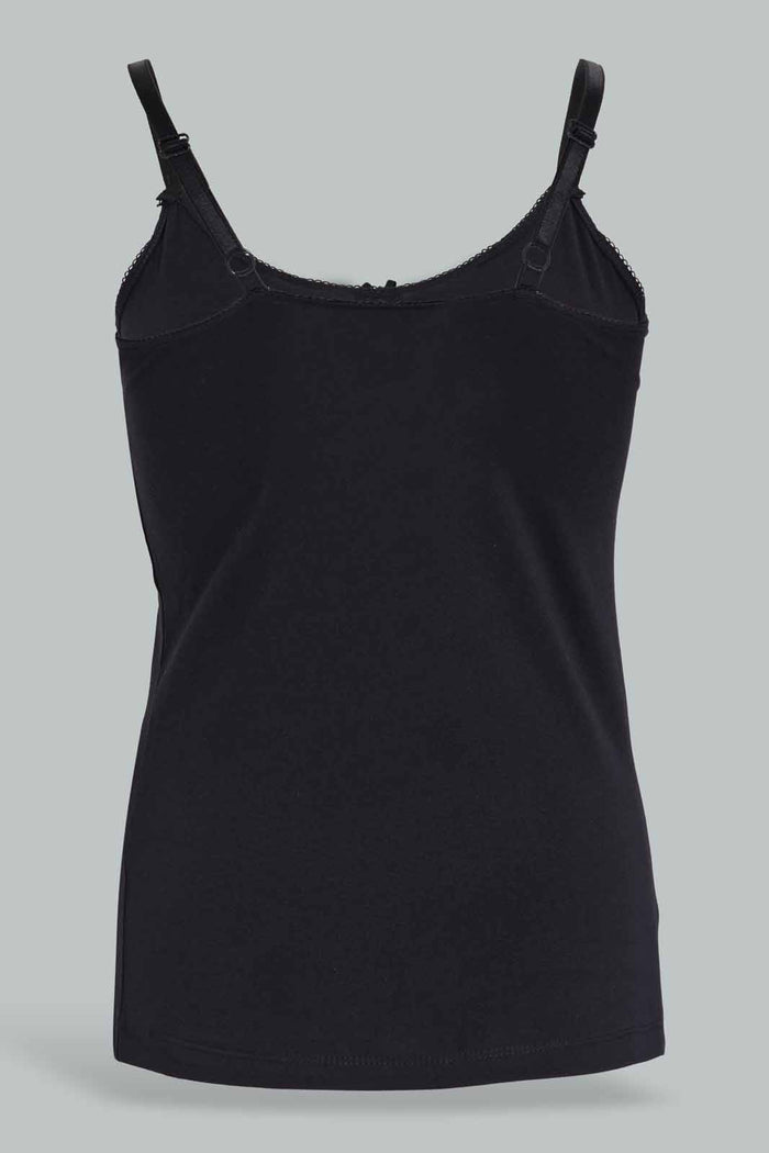 Redtag-Black-X-Black-Vest-(2Pack)-365,-Category:Vests,-Colour:Black,-Deals:New-In,-Filter:Senior-Girls-(8-to-14-Yrs),-GSR-Vests,-New-In-GSR-APL,-Non-Returnable,-Non-Sale,-Section:Girls-(0-to-14Yrs)-Senior-Girls-9 to 14 Years