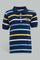 Redtag-Navy-Striped-Short-Sleeve-Polo-Shirt-Striped-Infant-Boys-3 to 24 Months